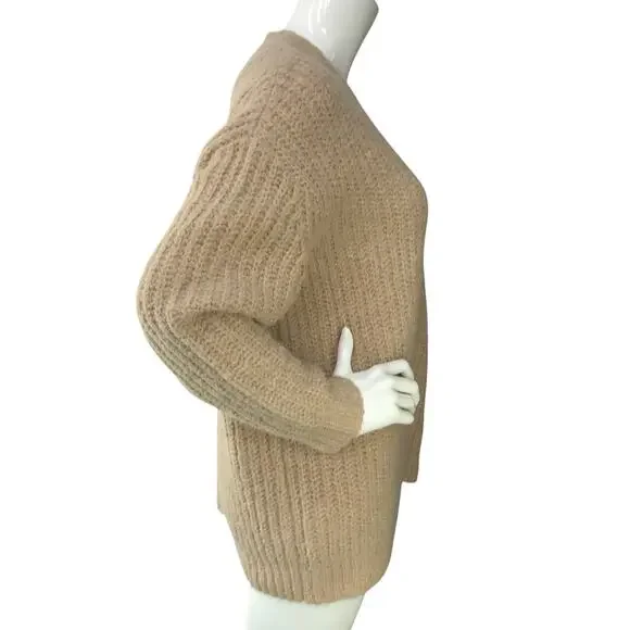Jenni Kayne Women Size XS Cardigan Cocoon Sweater Knit Alpaca Wool Blend Oatmeal